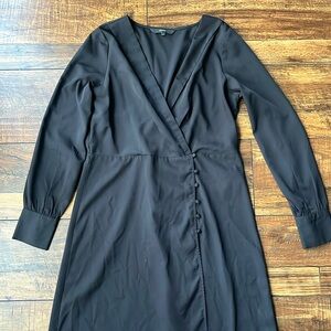 Vero Moda black long sleeve wrap dress